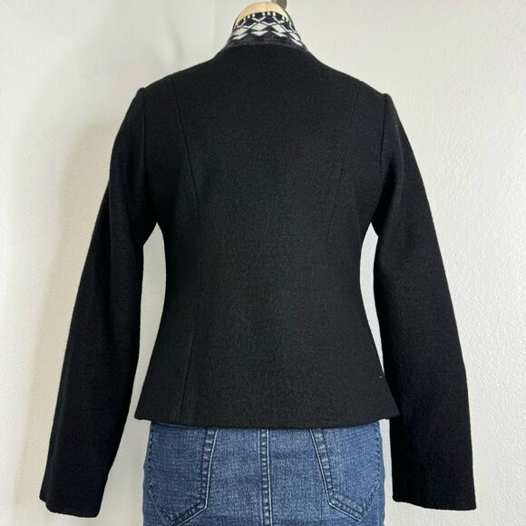 Pendleton Women's Wool Geometric Print Blazer Jacket Black Small Petite - Picture 4 of 10